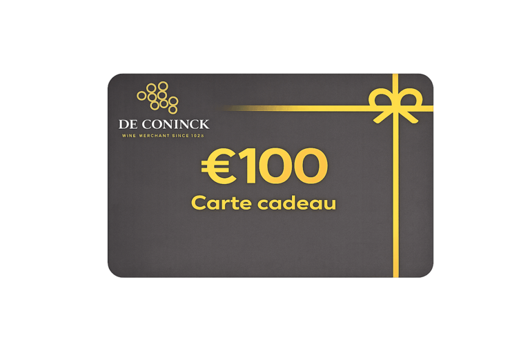 Carte cadeau 100 €  - De Coninck Wine