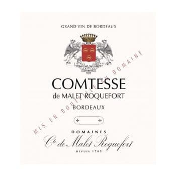 etiquette comtesse malet roquefort deconinckwine