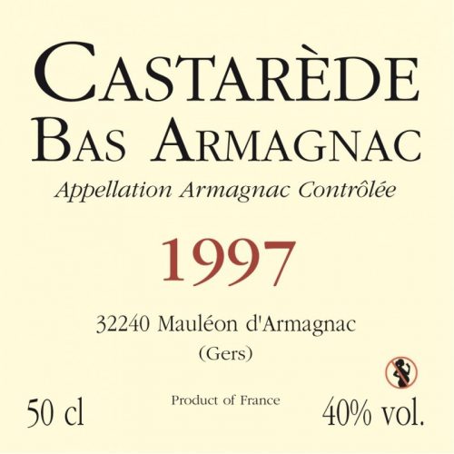 de Coninck Wine Merchant Bas-Armagnac Castarède Millésime 1996