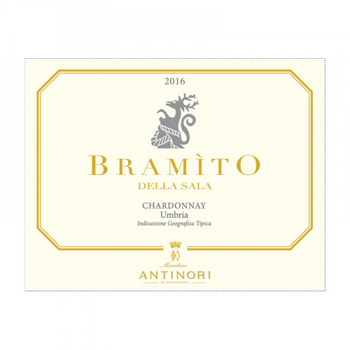 de Coninck Wine Merchant Caisse de 6 - Antinori - Bramito del Cervo 2ème vin du Cervaro della Sala 2021 - Umbrio Bianco