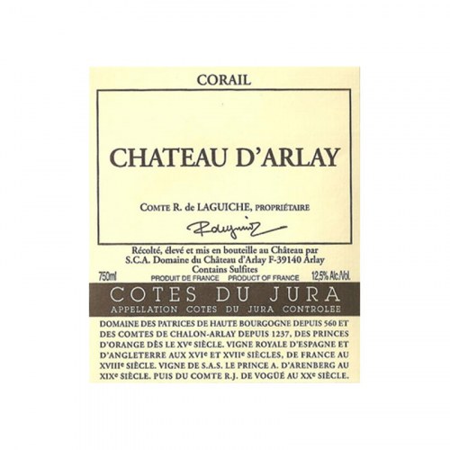 de Coninck Wine Merchant Château d'Arlay - Corail - Côtes du Jura 2013
