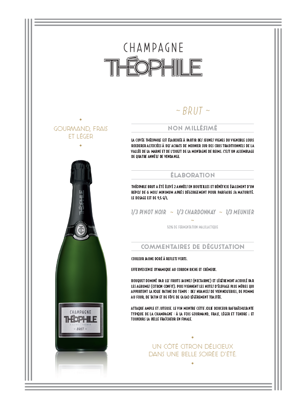 bouteille Champagne Théophile brut