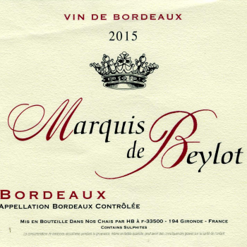 Marquis de Beylot, 2015, Bordeaux Supérieur