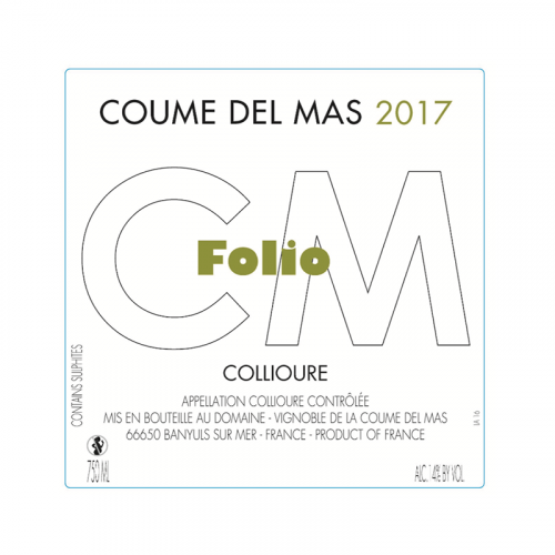 de Coninck Wine Merchant Coume Del Mas - Folio - Collioure blanc 2023