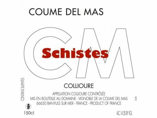 de Coninck Wine Merchant Coume Del Mas - Schistes - Collioure 2022