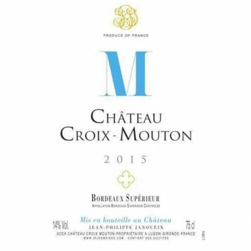 château croix mouton etiquette 2015 de coninck wine