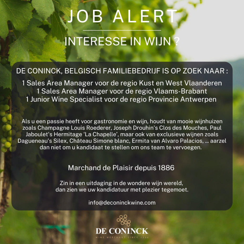 Sales Area Manager de Coninck Wine Merchant de Coninck Wine Merchant Sales Area Manager