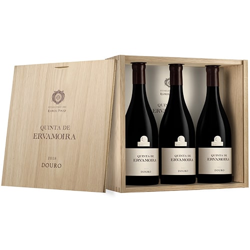 de Coninck Wine Merchant Ramos Pinto - Quinta de Ervamoira - Douro 2018 en caisse bois de 3 bouteilles
